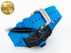 Richard Mille RM035 Carbon SONIC Best Edition Skeleton Dial on Blue Rubber Strap Clone RMUL2 V2 - Görsel 17