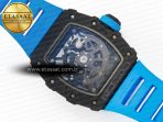 Richard Mille RM035 Carbon SONIC Best Edition Skeleton Dial on Blue Rubber Strap Clone RMUL2 V2 - Görsel 18