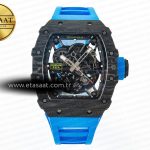 Richard Mille RM035 Karbon Sonic İskelet Kadran Mavi RMUL2 Eta Saat - Görsel 3 - 1:1 Süper Klon Saat