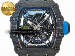 Richard Mille RM035 Carbon SONIC Best Edition Skeleton Dial on Blue Rubber Strap Clone RMUL2 V2 - Görsel 4