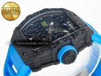 Richard Mille RM035 Carbon SONIC Best Edition Skeleton Dial on Blue Rubber Strap Clone RMUL2 V2 - Görsel 6