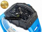 Richard Mille RM035 Carbon SONIC Best Edition Skeleton Dial on Blue Rubber Strap Clone RMUL2 V2 - Görsel 7