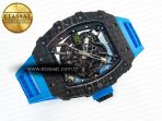 Richard Mille RM035 Carbon SONIC Best Edition Skeleton Dial on Blue Rubber Strap Clone RMUL2 V2 - Görsel 8