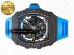 Richard Mille RM035 Carbon SONIC Best Edition Skeleton Dial on Blue Rubber Strap Clone RMUL2 V2 - Görsel 9