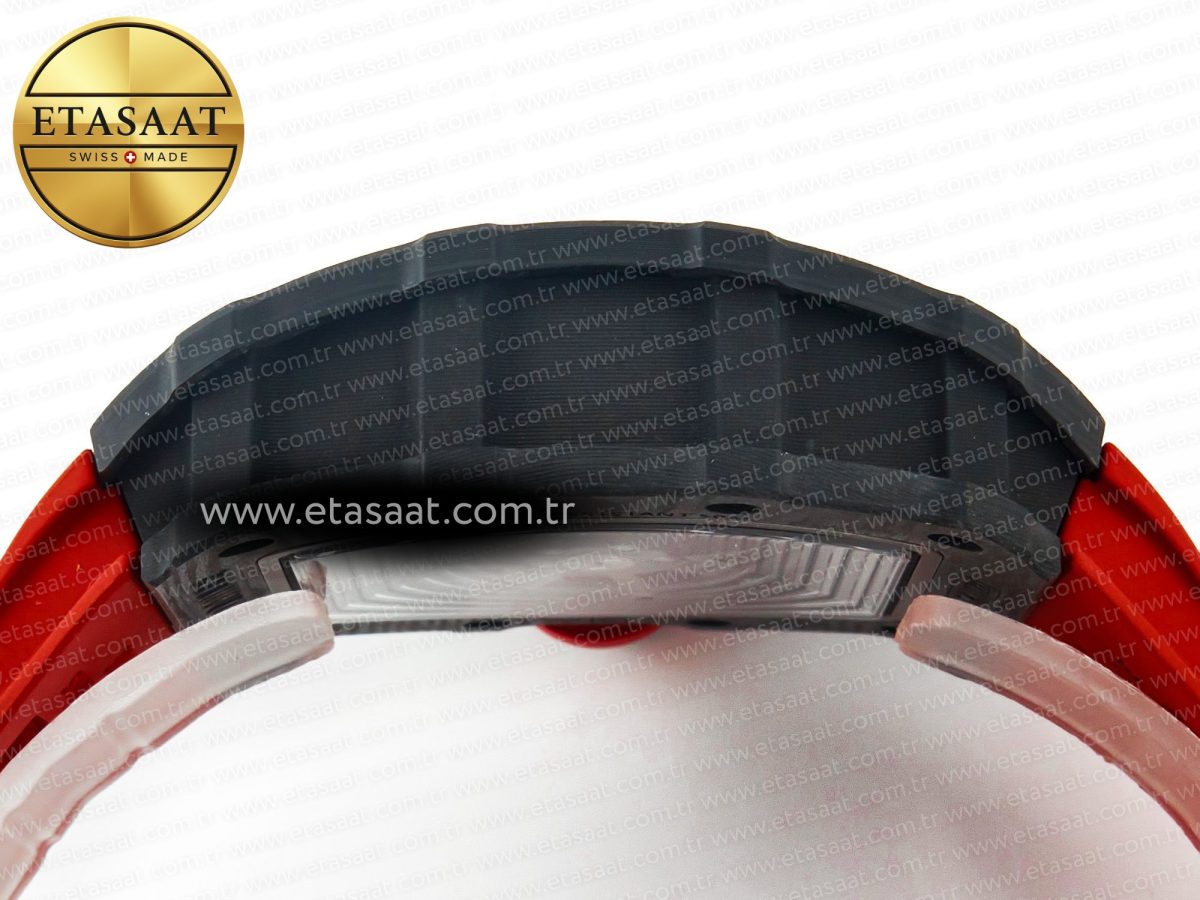 Richard Mille RM035 Carbon SONIC Best Edition Skeleton Dial on Red Rubber Strap Clone RMUL2 V2 - Görsel 15