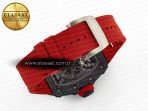 Richard Mille RM035 Carbon SONIC Best Edition Skeleton Dial on Red Rubber Strap Clone RMUL2 V2 - Görsel 17