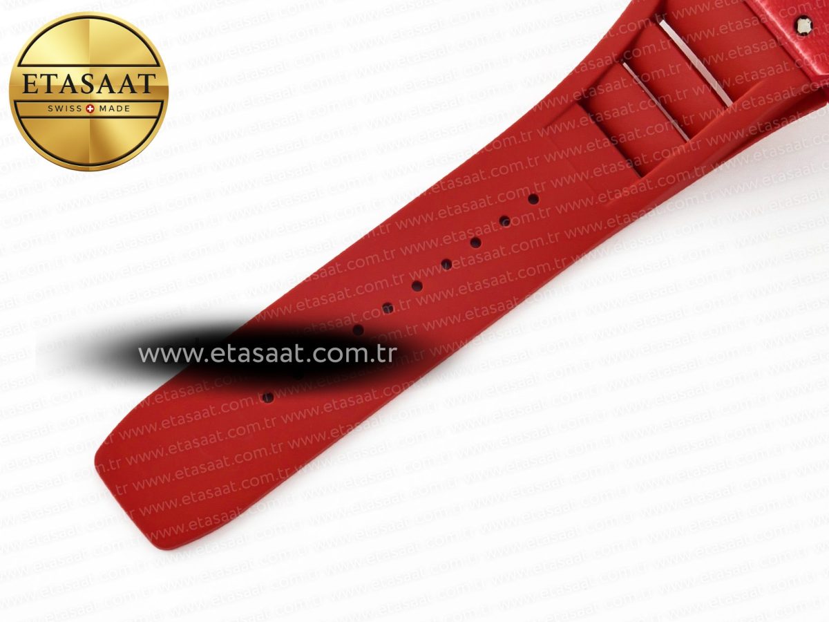 Richard Mille RM035 Carbon SONIC Best Edition Skeleton Dial on Red Rubber Strap Clone RMUL2 V2 - Görsel 21
