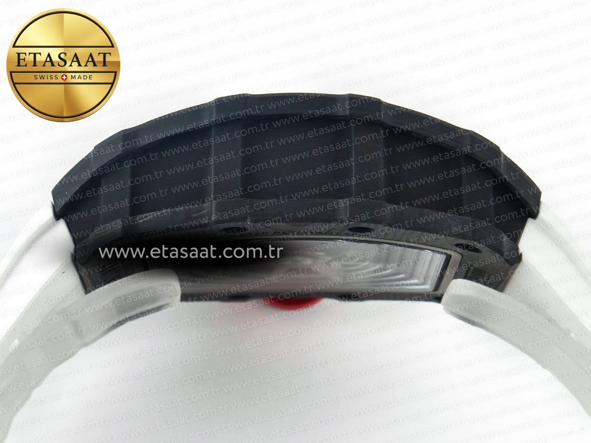 Richard Mille RM035 Carbon SONIC Best Edition Skeleton Dial on White Rubber Strap Clone RMUL2 V2 - Görsel 14