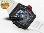 Richard Mille RM035 Carbon SONIC Best Edition Skeleton Dial on White Rubber Strap Clone RMUL2 V2 - Görsel 17