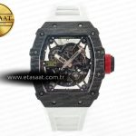 Richard Mille RM035 Karbon Sonic İskelet Kadran Beyaz RMUL2 Eta Saat - Görsel 3 - 1:1 Süper Klon Saat
