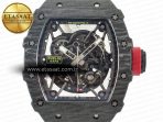 Richard Mille RM035 Carbon SONIC Best Edition Skeleton Dial on White Rubber Strap Clone RMUL2 V2 - Görsel 4