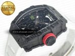 Richard Mille RM035 Carbon SONIC Best Edition Skeleton Dial on White Rubber Strap Clone RMUL2 V2 - Görsel 6