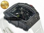 Richard Mille RM035 Carbon SONIC Best Edition Skeleton Dial on White Rubber Strap Clone RMUL2 V2 - Görsel 7