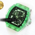 Richard Mille RM035 GREEN SKELETON DIAL ON TRANSLUCENT