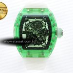 Richard Mille RM035 Yeşil İskelet Kadran Şeffaf Eta Saat - Görsel 3 - 1:1 Süper Klon Saat