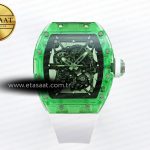 Richard Mille RM035 Yeşil Şeffaf RMF Eta Saat - Görsel 3 - 1:1 Süper Klon Saat