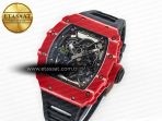 Richard Mille RM035 Red Carbon SONIC Best Edition Skeleton Dial on Black Rubber Strap Clone RMUL2 V2 - Görsel 2