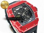 Richard Mille RM035 Red Carbon SONIC Best Edition Skeleton Dial on Black Rubber Strap Clone RMUL2 V2 - Görsel 4
