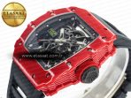 Richard Mille RM035 Red Carbon SONIC Best Edition Skeleton Dial on Black Rubber Strap Clone RMUL2 V2 - Görsel 6
