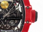 Richard Mille RM035 Red Carbon SONIC Best Edition Skeleton Dial on Black Rubber Strap Clone RMUL2 V2 - Görsel 9