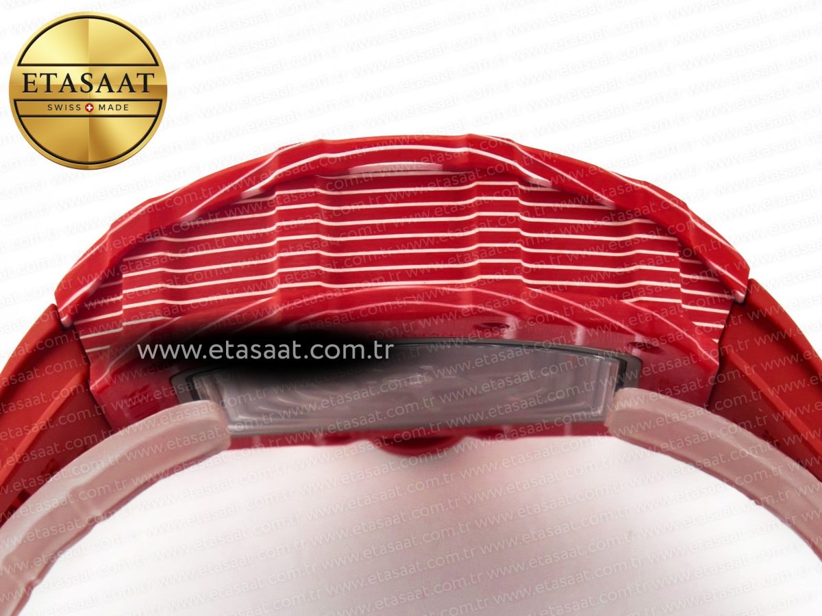 Richard Mille RM035 Red Carbon SONIC Best Edition Skeleton Dial on Red Rubber Strap Clone RMUL2 V2 - Görsel 15
