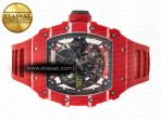 Richard Mille RM035 Red Carbon SONIC Best Edition Skeleton Dial on Red Rubber Strap Clone RMUL2 V2 - Görsel 9