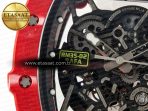 Richard Mille RM035 Red Carbon SONIC Best Edition Skeleton Dial on White Rubber Strap Clone RMUL2 V2 - Görsel 12