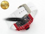 Richard Mille RM035 Red Carbon SONIC Best Edition Skeleton Dial on White Rubber Strap Clone RMUL2 V2 - Görsel 16