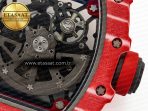 Richard Mille RM035 Red Carbon SONIC Best Edition Skeleton Dial on White Rubber Strap Clone RMUL2 V2 - Görsel 19