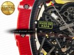 Richard Mille RM035 Red Carbon SONIC Best Edition Skeleton Dial on Yellow Rubber Strap Clone RMUL2 V2 - Görsel 12