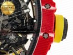 Richard Mille RM035 Red Carbon SONIC Best Edition Skeleton Dial on Yellow Rubber Strap Clone RMUL2 V2 - Görsel 13