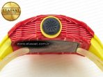 Richard Mille RM035 Red Carbon SONIC Best Edition Skeleton Dial on Yellow Rubber Strap Clone RMUL2 V2 - Görsel 16