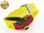 Richard Mille RM035 Red Carbon SONIC Best Edition Skeleton Dial on Yellow Rubber Strap Clone RMUL2 V2 - Görsel 17