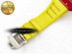 Richard Mille RM035 Red Carbon SONIC Best Edition Skeleton Dial on Yellow Rubber Strap Clone RMUL2 V2 - Görsel 22