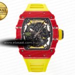Richard Mille RM035 Kırmızı Karbon Sonic İskelet RMUL2 V3 Eta Saat - Görsel 3 - 1:1 Süper Klon Saat