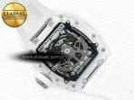 Richard Mille RM035 TRANSPARENT SONIC Best Edition Skeleton Dial on White Rubber Strap Clone RMUL2 V2 - Görsel 11