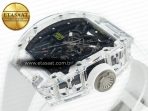 Richard Mille RM035 TRANSPARENT SONIC Best Edition Skeleton Dial on White Rubber Strap Clone RMUL2 V2 - Görsel 6