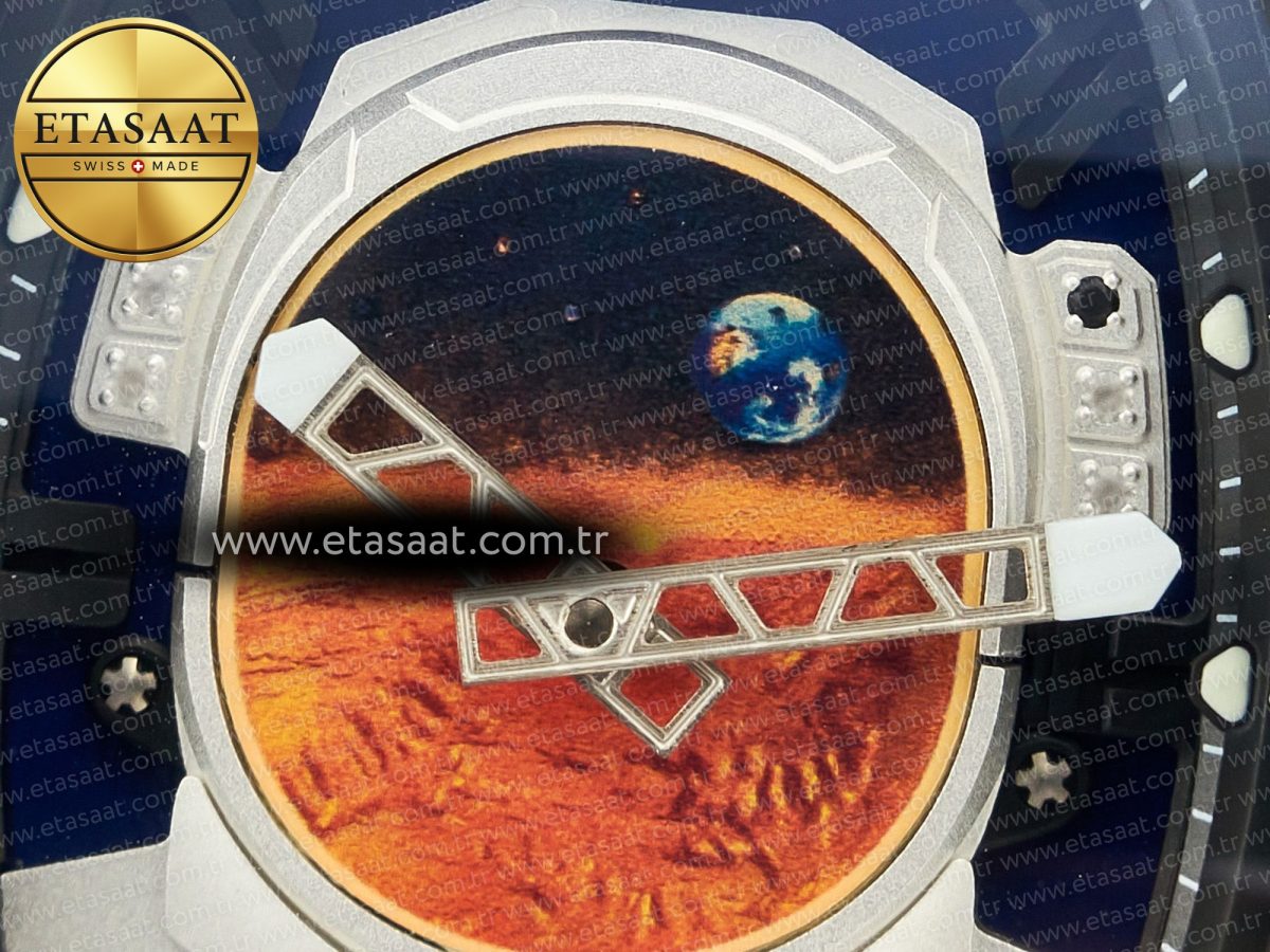 Richard Mille RM052-05 Brown Ceramic Bezel Carbon Case YSF Best Edition Skeleton Dial on Orange Rubber Strap Tourbillon - Görsel 10