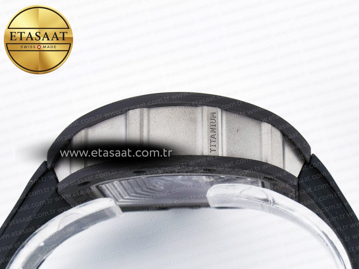 Richard Mille RM055 NTPT UOKF 1:1 Best Edition Black Inner Bezel Black Crown on Black Rubber Strap RMUL2 Super Clone - Görsel 14