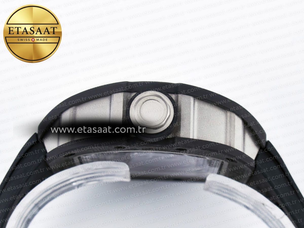 Richard Mille RM055 NTPT UOKF 1:1 Best Edition Black Inner Bezel Black Crown on Black Rubber Strap RMUL2 Super Clone - Görsel 15
