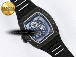 Richard Mille RM055 NTPT UOKF 1:1 Best Edition Black Inner Bezel Black Crown on Black Rubber Strap RMUL2 Super Clone - Görsel 17