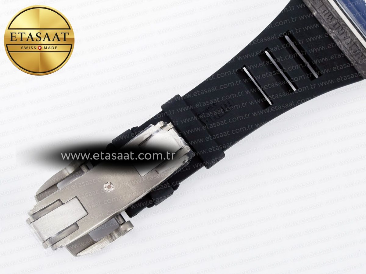 Richard Mille RM055 NTPT UOKF 1:1 Best Edition Black Inner Bezel Black Crown on Black Rubber Strap RMUL2 Super Clone - Görsel 22