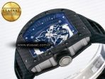 Richard Mille RM055 NTPT UOKF 1:1 Best Edition Black Inner Bezel Black Crown on Black Rubber Strap RMUL2 Super Clone - Görsel 6