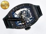 Richard Mille RM055 NTPT UOKF 1:1 Best Edition Black Inner Bezel Black Crown on Black Rubber Strap RMUL2 Super Clone - Görsel 8
