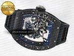 Richard Mille RM055 NTPT UOKF 1:1 Best Edition Black Inner Bezel Black Crown on Black Rubber Strap RMUL2 Super Clone - Görsel 9