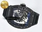 Richard Mille RM055 NTPT UOKF 1:1 Best Edition Black Inner Bezel Black Crown on Black Rubber Strap RMUL2 Super Clone - Görsel 9