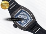 Richard Mille RM055 NTPT UOKF 1:1 Best Edition Blue Inner Bezel Black Crown on Black Rubber Strap RMUL2 Super Clone - Görsel 16