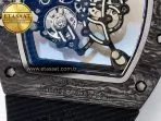 Richard Mille RM055 NTPT UOKF 1:1 Best Edition Blue Inner Bezel Black Crown on Black Rubber Strap RMUL2 Super Clone - Görsel 19