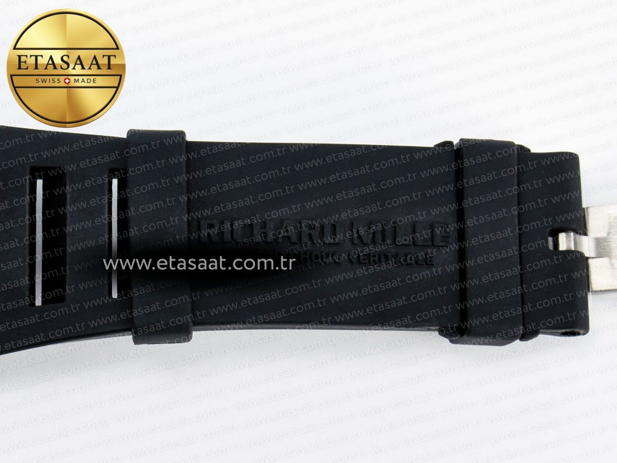 Richard Mille RM055 NTPT UOKF 1:1 Best Edition Blue Inner Bezel Black Crown on Black Rubber Strap RMUL2 Super Clone - Görsel 26
