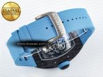 Richard Mille RM055 NTPT UOKF 1:1 Best Edition Blue Inner Bezel Black Crown on Blue Rubber Strap RMUL2 Super Clone - Görsel 15